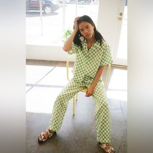 Holiday the Label Green Checkered Set Size M